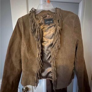 ADLER Women’s Brown Suede Fringe Leather Jacket